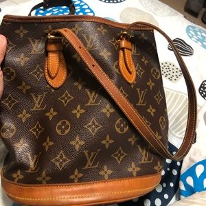 Louis vuitton bucket bag.